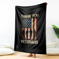 Thank You Veterans Throw Blanket Veterans Day Patriotic American Flag - Wonder Print Shop