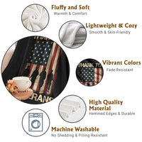 Thank You Veterans Throw Blanket Veterans Day Patriotic American Flag - Wonder Print Shop