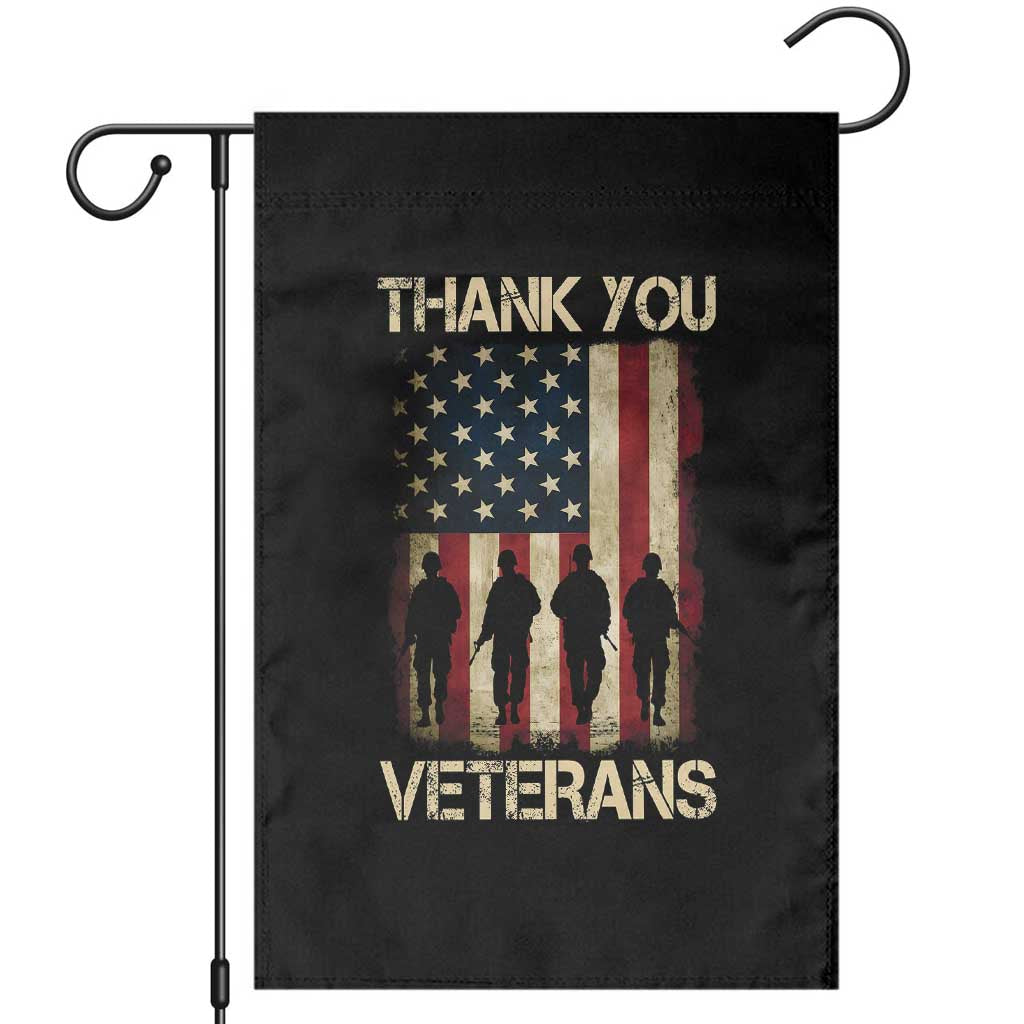 Thank You Veterans Garden Flag Veterans Day Patriotic American Flag - Wonder Print Shop