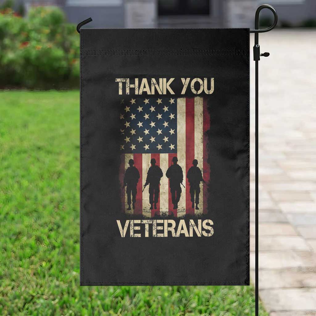 Thank You Veterans Garden Flag Veterans Day Patriotic American Flag - Wonder Print Shop
