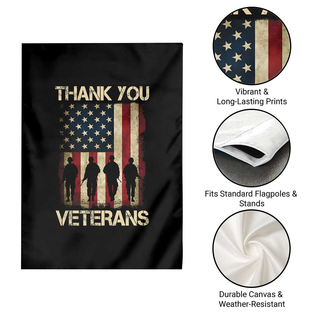 Thank You Veterans Garden Flag Veterans Day Patriotic American Flag - Wonder Print Shop