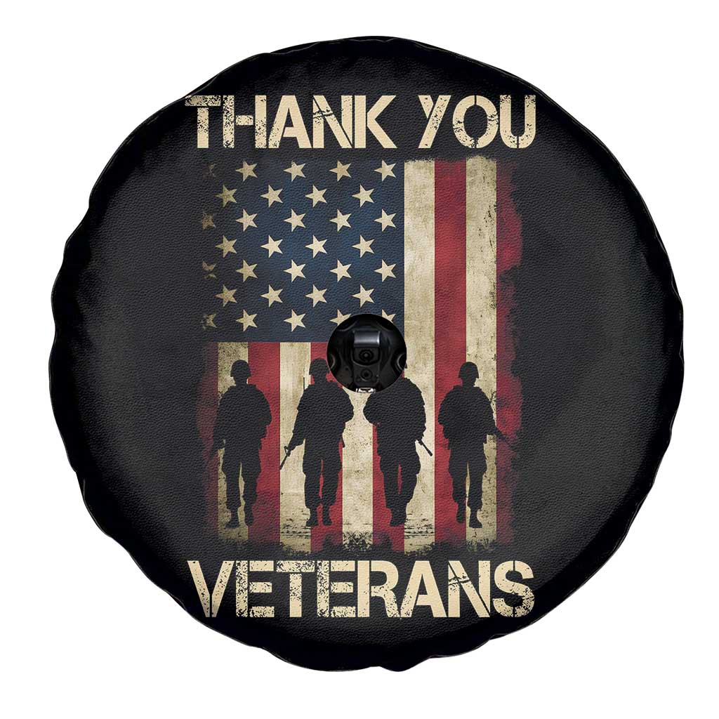 Thank You Veterans Spare Tire Cover Veterans Day Patriotic American Flag - Wonder Print Shop