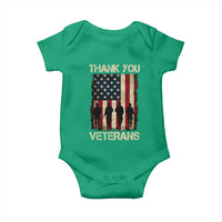 Thank You Veterans Baby Onesie Veterans Day Patriotic American Flag - Wonder Print Shop