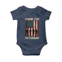 Thank You Veterans Baby Onesie Veterans Day Patriotic American Flag - Wonder Print Shop