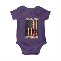 Thank You Veterans Baby Onesie Veterans Day Patriotic American Flag - Wonder Print Shop