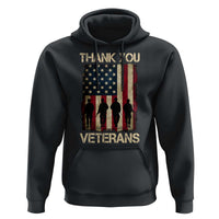 Thank You Veterans Hoodie Veterans Day Patriotic American Flag - Wonder Print Shop