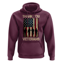 Thank You Veterans Hoodie Veterans Day Patriotic American Flag - Wonder Print Shop