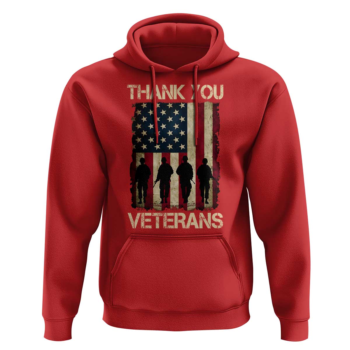 Thank You Veterans Hoodie Veterans Day Patriotic American Flag - Wonder Print Shop