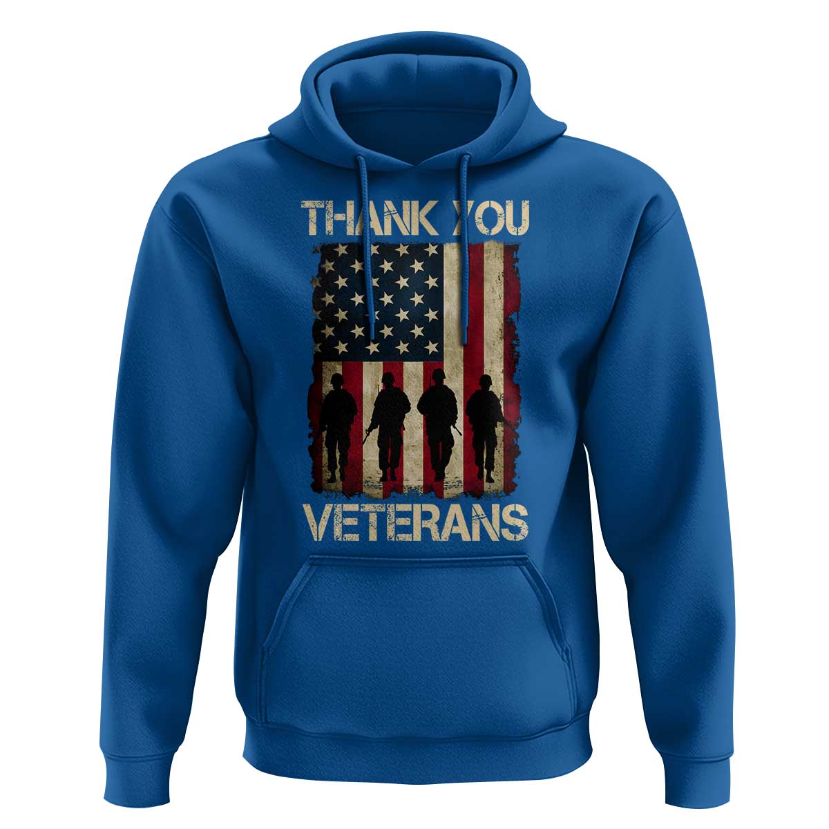 Thank You Veterans Hoodie Veterans Day Patriotic American Flag - Wonder Print Shop