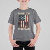 Thank You Veterans T Shirt For Kid Veterans Day Patriotic American Flag - Wonder Print Shop