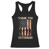Thank You Veterans Racerback Tank Top Veterans Day Patriotic American Flag - Wonder Print Shop