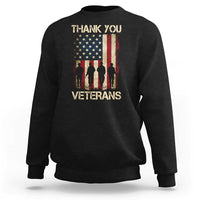 Thank You Veterans Sweatshirt Veterans Day Patriotic American Flag - Wonder Print Shop