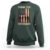 Thank You Veterans Sweatshirt Veterans Day Patriotic American Flag - Wonder Print Shop