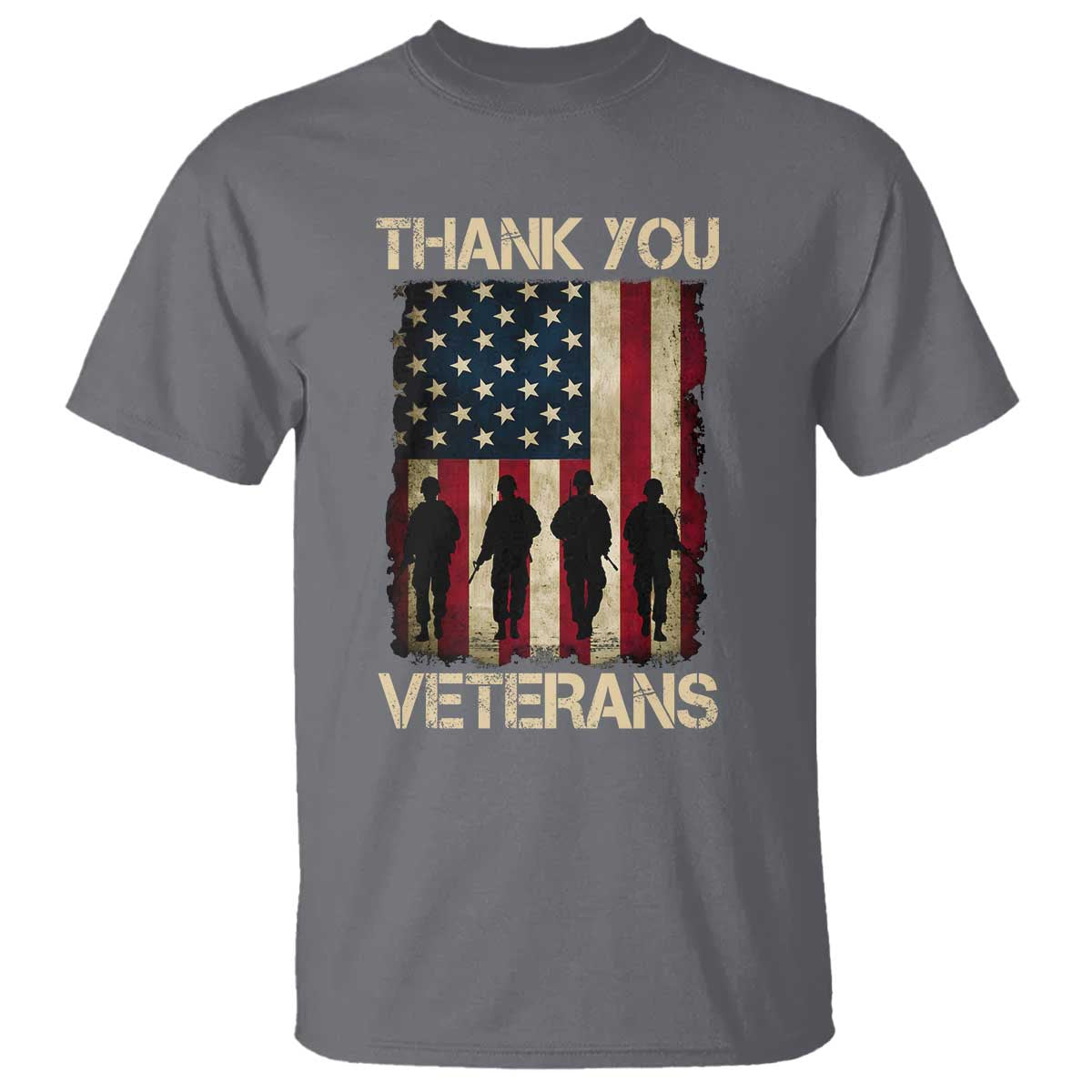 Thank You Veterans T Shirt Veterans Day Patriotic American Flag - Wonder Print Shop