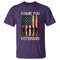 Thank You Veterans T Shirt Veterans Day Patriotic American Flag - Wonder Print Shop