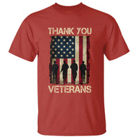 Thank You Veterans T Shirt Veterans Day Patriotic American Flag - Wonder Print Shop