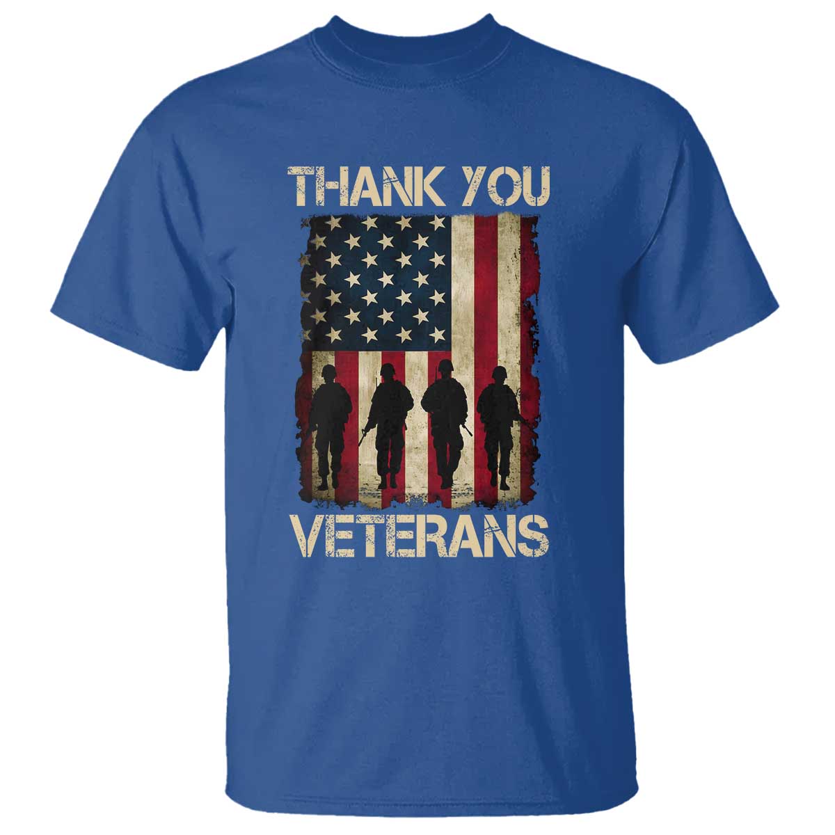 Thank You Veterans T Shirt Veterans Day Patriotic American Flag - Wonder Print Shop