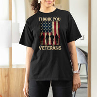 Thank You Veterans T Shirt For Women Veterans Day Patriotic American Flag - Wonder Print Shop