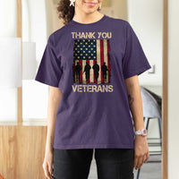 Thank You Veterans T Shirt For Women Veterans Day Patriotic American Flag - Wonder Print Shop