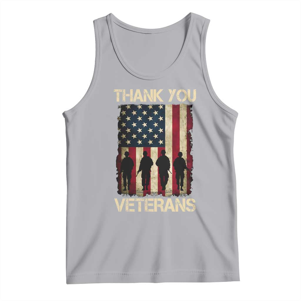 Thank You Veterans Tank Top Veterans Day Patriotic American Flag - Wonder Print Shop