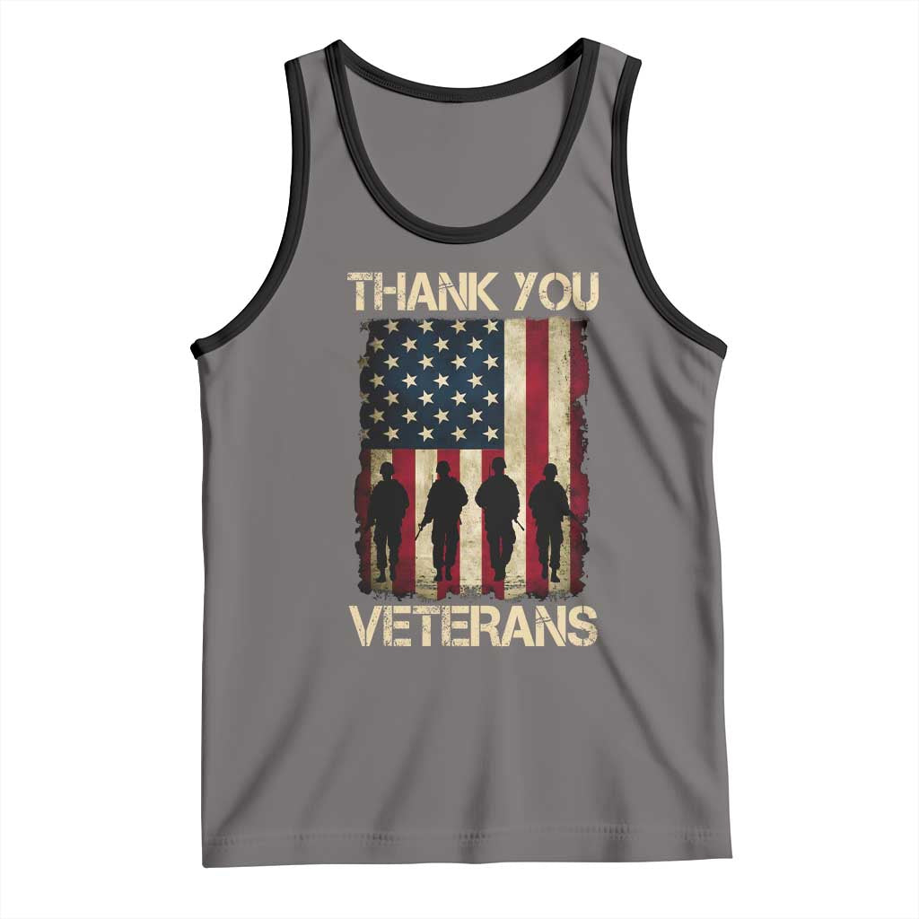 Thank You Veterans Tank Top Veterans Day Patriotic American Flag - Wonder Print Shop