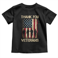 Thank You Veterans Toddler T Shirt Veterans Day Patriotic American Flag - Wonder Print Shop