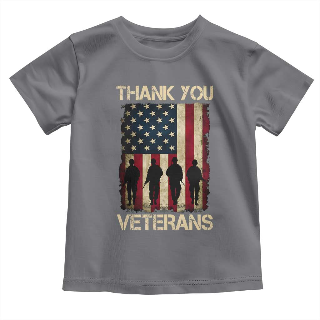 Thank You Veterans Toddler T Shirt Veterans Day Patriotic American Flag - Wonder Print Shop