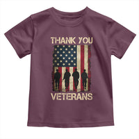 Thank You Veterans Toddler T Shirt Veterans Day Patriotic American Flag - Wonder Print Shop