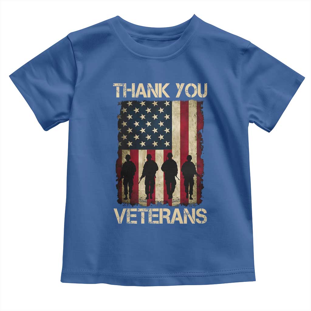 Thank You Veterans Toddler T Shirt Veterans Day Patriotic American Flag - Wonder Print Shop