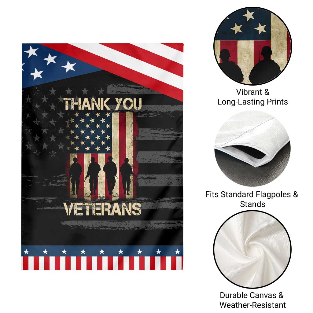 Thank You Veterans Garden Flag Veterans Day Patriotic American Flag