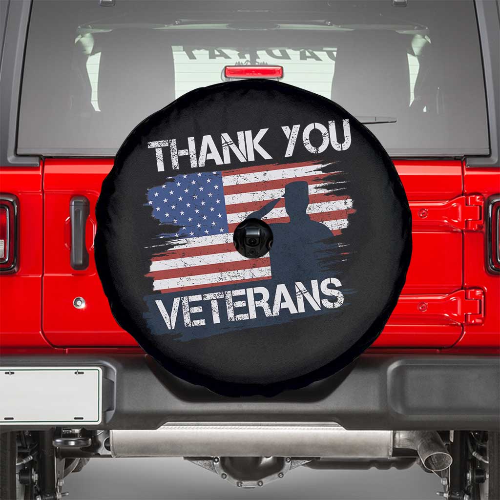 Thank You Veterans Spare Tire Cover Never Forget Veterans Military Appreciation US Flag - Wonder Print Shop