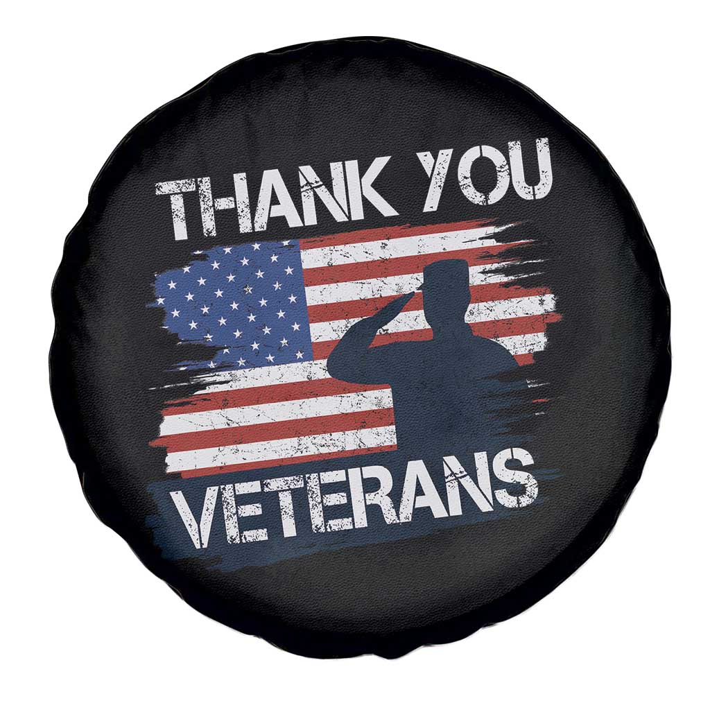 Thank You Veterans Spare Tire Cover Never Forget Veterans Military Appreciation US Flag - Wonder Print Shop