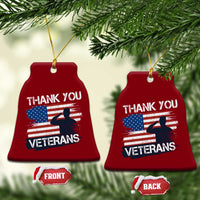 Thank You Veterans Ceramic Ornament Never Forget Veterans Military Appreciation US Flag - Wonder Print Shop
