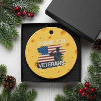 Thank You Veterans Ceramic Ornament Never Forget Veterans Military Appreciation US Flag - Wonder Print Shop