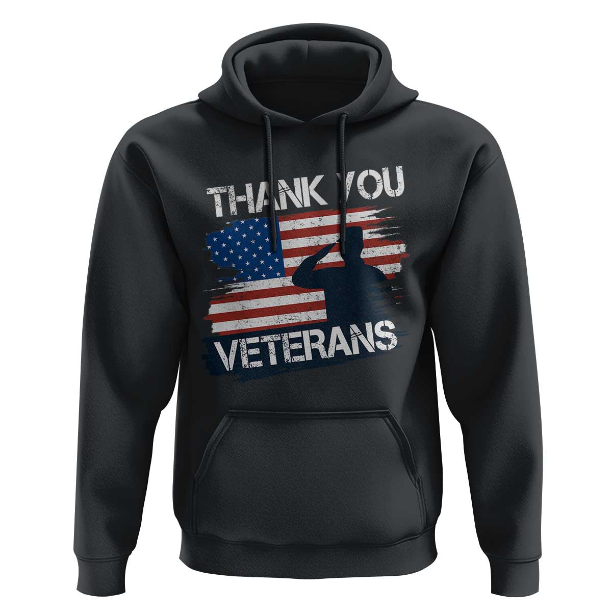 Thank You Veterans Hoodie Never Forget Veterans Military Appreciation US Flag - Wonder Print Shop