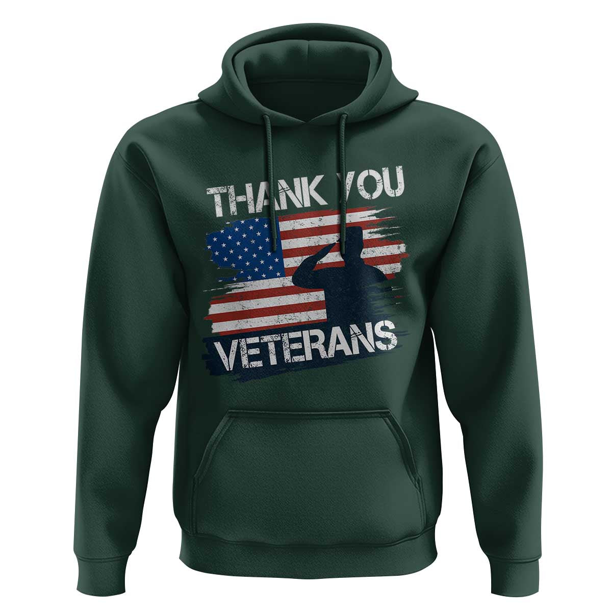 Thank You Veterans Hoodie Never Forget Veterans Military Appreciation US Flag - Wonder Print Shop