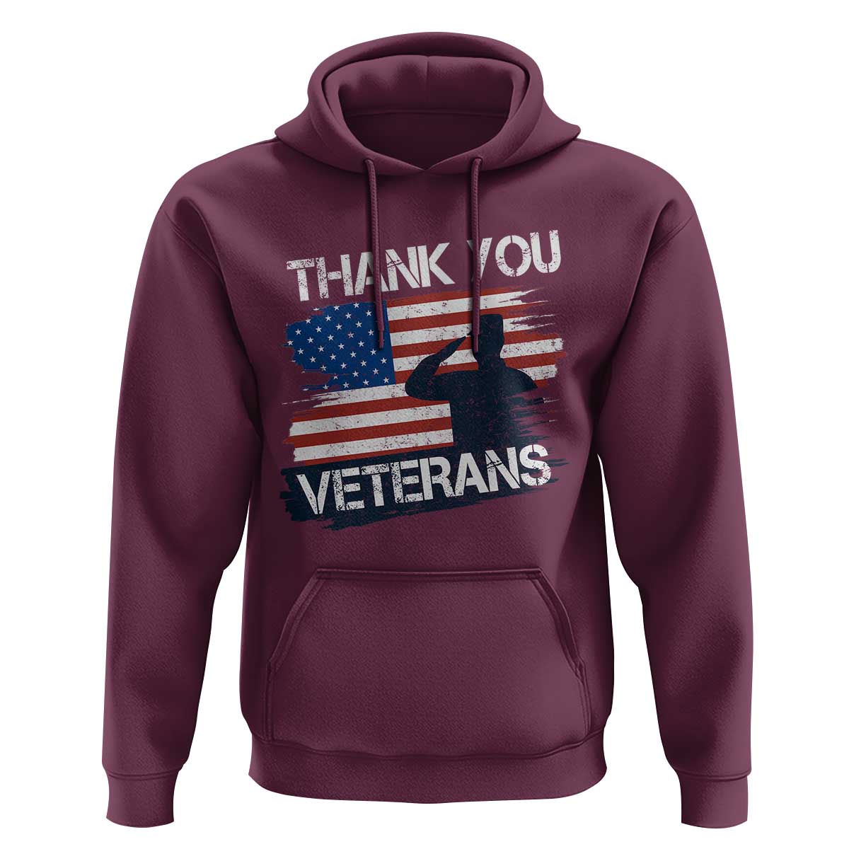 Thank You Veterans Hoodie Never Forget Veterans Military Appreciation US Flag - Wonder Print Shop