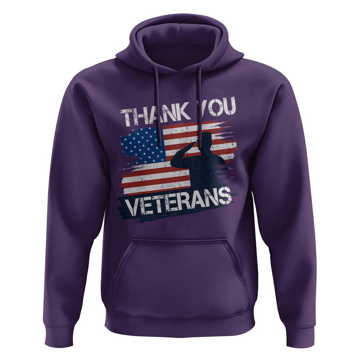 Thank You Veterans Hoodie Never Forget Veterans Military Appreciation US Flag - Wonder Print Shop