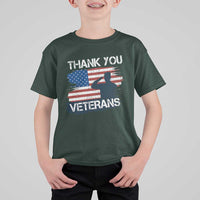 Thank You Veterans T Shirt For Kid Never Forget Veterans Military Appreciation US Flag - Wonder Print Shop