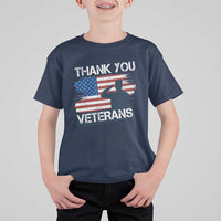 Thank You Veterans T Shirt For Kid Never Forget Veterans Military Appreciation US Flag - Wonder Print Shop