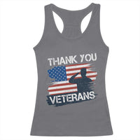 Thank You Veterans Racerback Tank Top Never Forget Veterans Military Appreciation US Flag - Wonder Print Shop