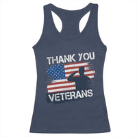 Thank You Veterans Racerback Tank Top Never Forget Veterans Military Appreciation US Flag - Wonder Print Shop