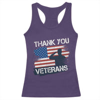 Thank You Veterans Racerback Tank Top Never Forget Veterans Military Appreciation US Flag - Wonder Print Shop
