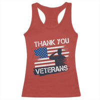 Thank You Veterans Racerback Tank Top Never Forget Veterans Military Appreciation US Flag - Wonder Print Shop