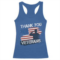 Thank You Veterans Racerback Tank Top Never Forget Veterans Military Appreciation US Flag - Wonder Print Shop