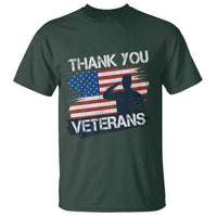 Thank You Veterans T Shirt Never Forget Veterans Military Appreciation US Flag - Wonder Print Shop