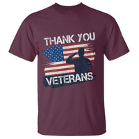 Thank You Veterans T Shirt Never Forget Veterans Military Appreciation US Flag - Wonder Print Shop