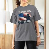 Thank You Veterans T Shirt For Women Never Forget Veterans Military Appreciation US Flag - Wonder Print Shop