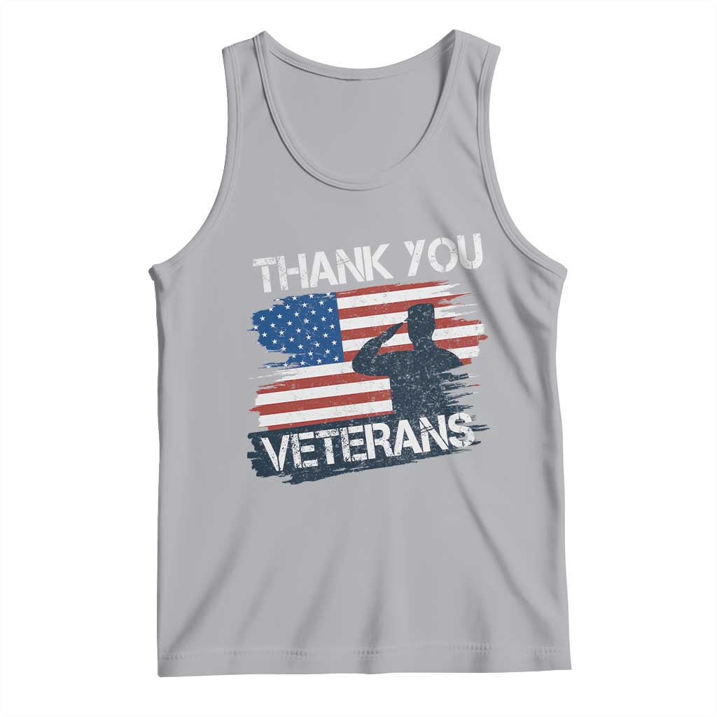 Thank You Veterans Tank Top Never Forget Veterans Military Appreciation US Flag - Wonder Print Shop