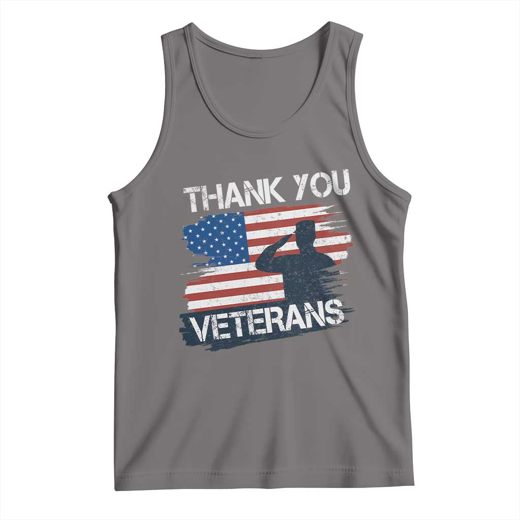 Thank You Veterans Tank Top Never Forget Veterans Military Appreciation US Flag - Wonder Print Shop